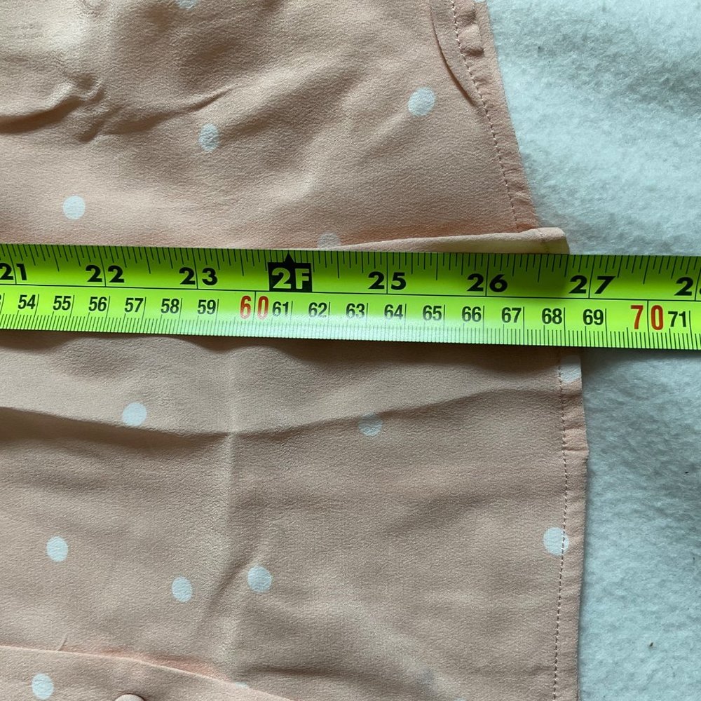 NWT Sezane silk Florence Shirt Pea Powder pink button down polka dots  SZ6bust38 - Picture 5 of 5